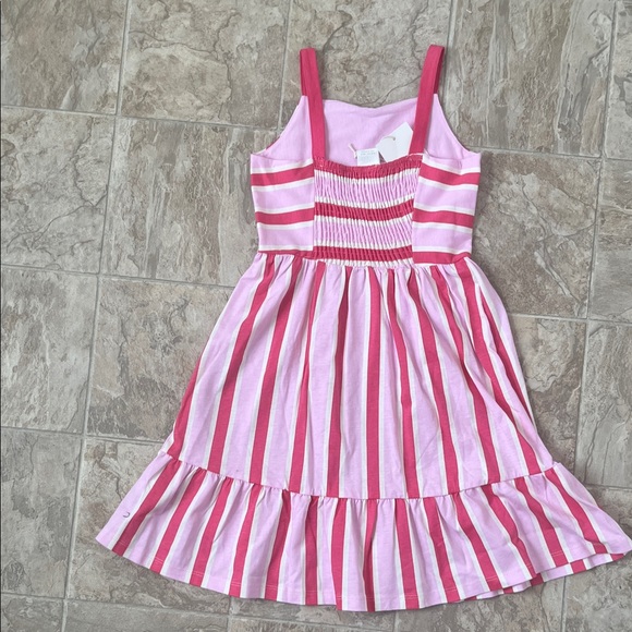 Zara Pink and White Striped Kids Dress - Picture 6 of 10